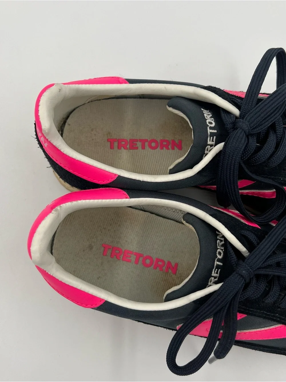 Tretorn Women’s Rawlins 2.0 Suede/Textile Sneakers Navy/Pink 6 Trainers